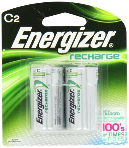 Energizer Nh35Bp 2 C2 Rechargeable, Size C, 2 Count, 0.5'' Height, 3.25'' Width