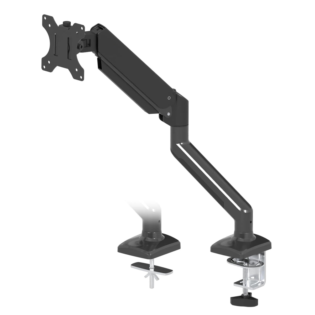 Pholiten Single Monitor Arm Fits 13 32 Inch,4.4 19.8Lbs Monitor, Fully Adjustable Gas Spring Monitor Arm, Computer Monitor Stand