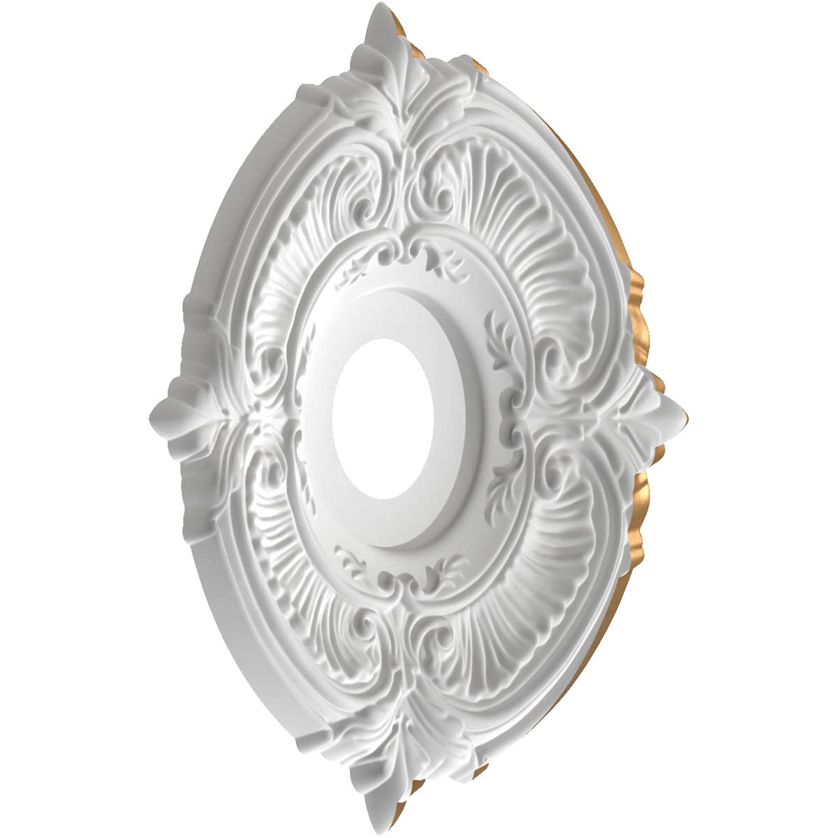 Ekena Millwork Cmp16Atbgl Attica Thermoformed Pvc Ceiling Medallion (Fits Canopies Up To 5 5/8''), 16''Od X 3 1/2''Id X 1''P, Br