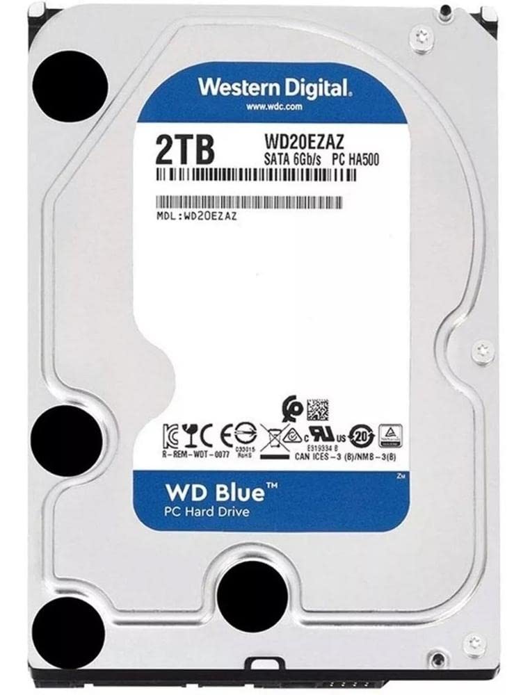 Western Digital 2Tb Wd Blue Pc Internal Hard Drive Hdd - 5400 Rpm, Sata 6 Gb/S, 256 Mb Cache, 3.5 - Wd20Ezaz