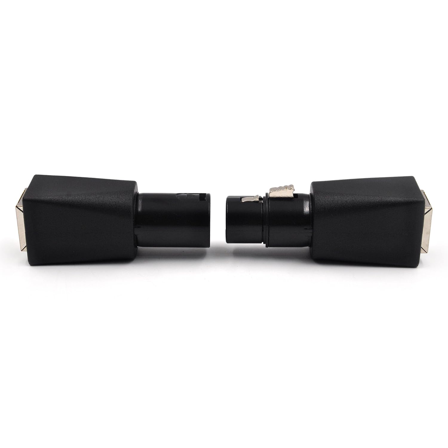 Zhupoub (4Pack) Male 3 Pin Xlr Adapter Plug Dmx To Rj45 Connector To Ethernet, Black