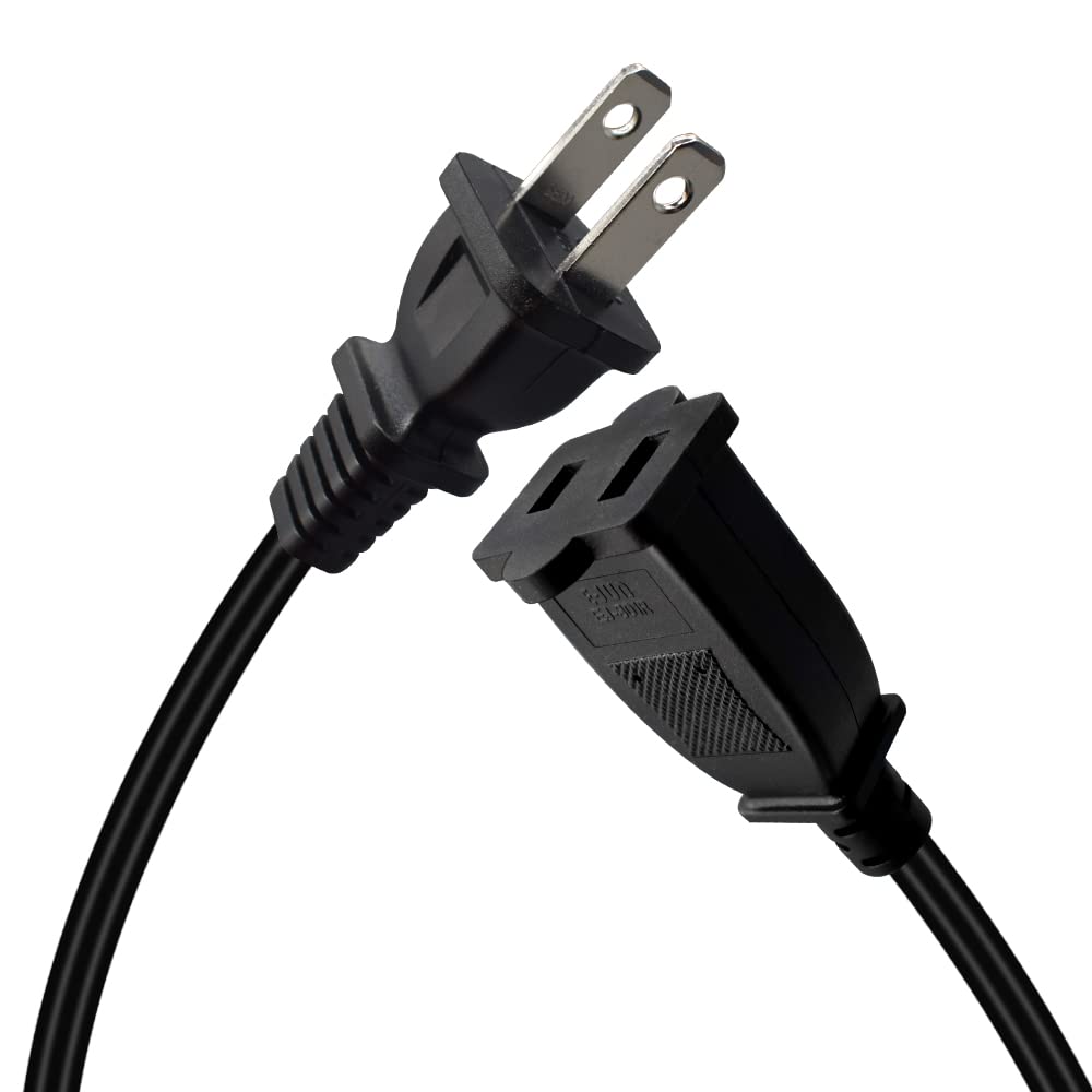 Strhowill 0.5M/1.6Ft Nema 1 15P To 1 15R Extension Cable,Us 2 Prong Male Female Extension Power Cord (No Polarized/0.5M)