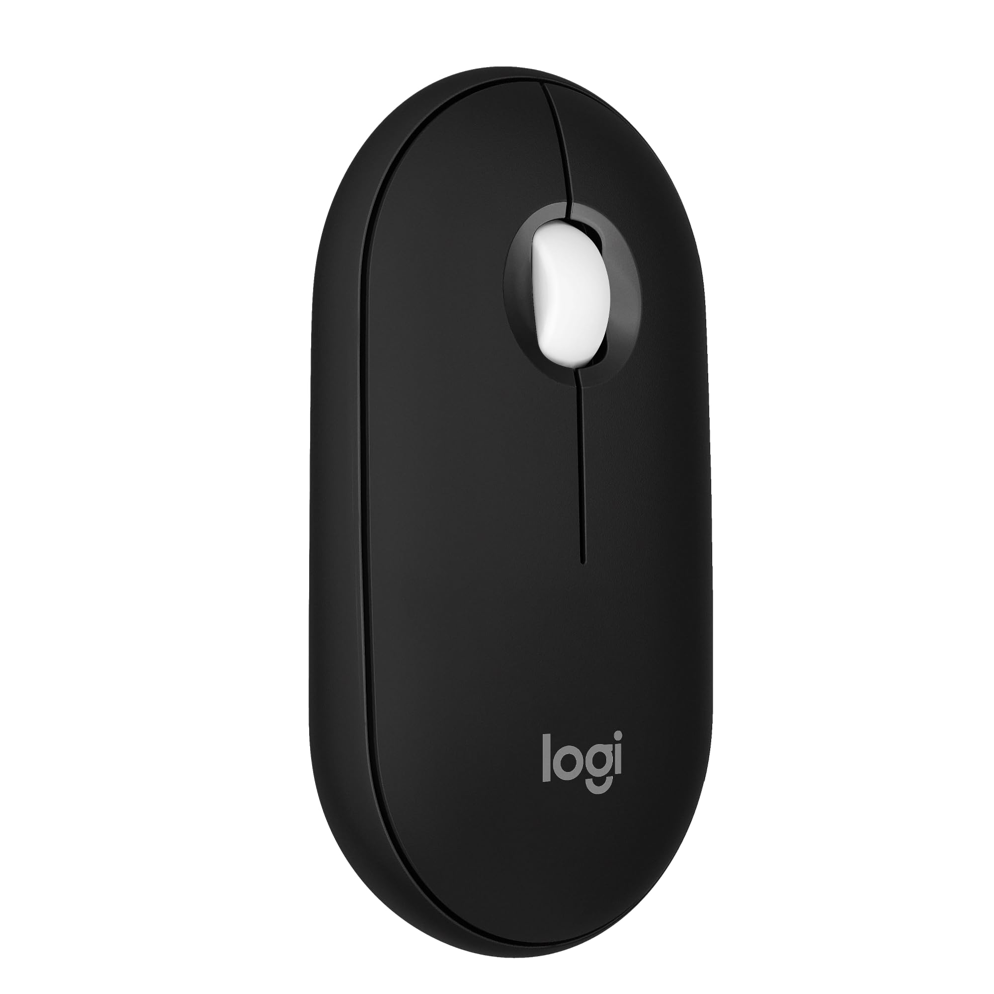 Logitech Pebble Mouse 2 M350S Slim Bluetooth Wireless Mouse, Portable, Lightweight, Customizable Button, Quiet Clicks, Easy Swit