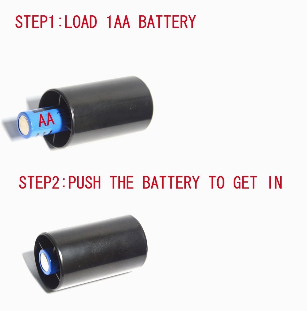 Lampvpath 8Pcs 1Aa To 1D Size Battery Adapter Case, Aa To D Size Spacers, Aa To Size D Battery Adapter Converter Case(8 Packs Bl