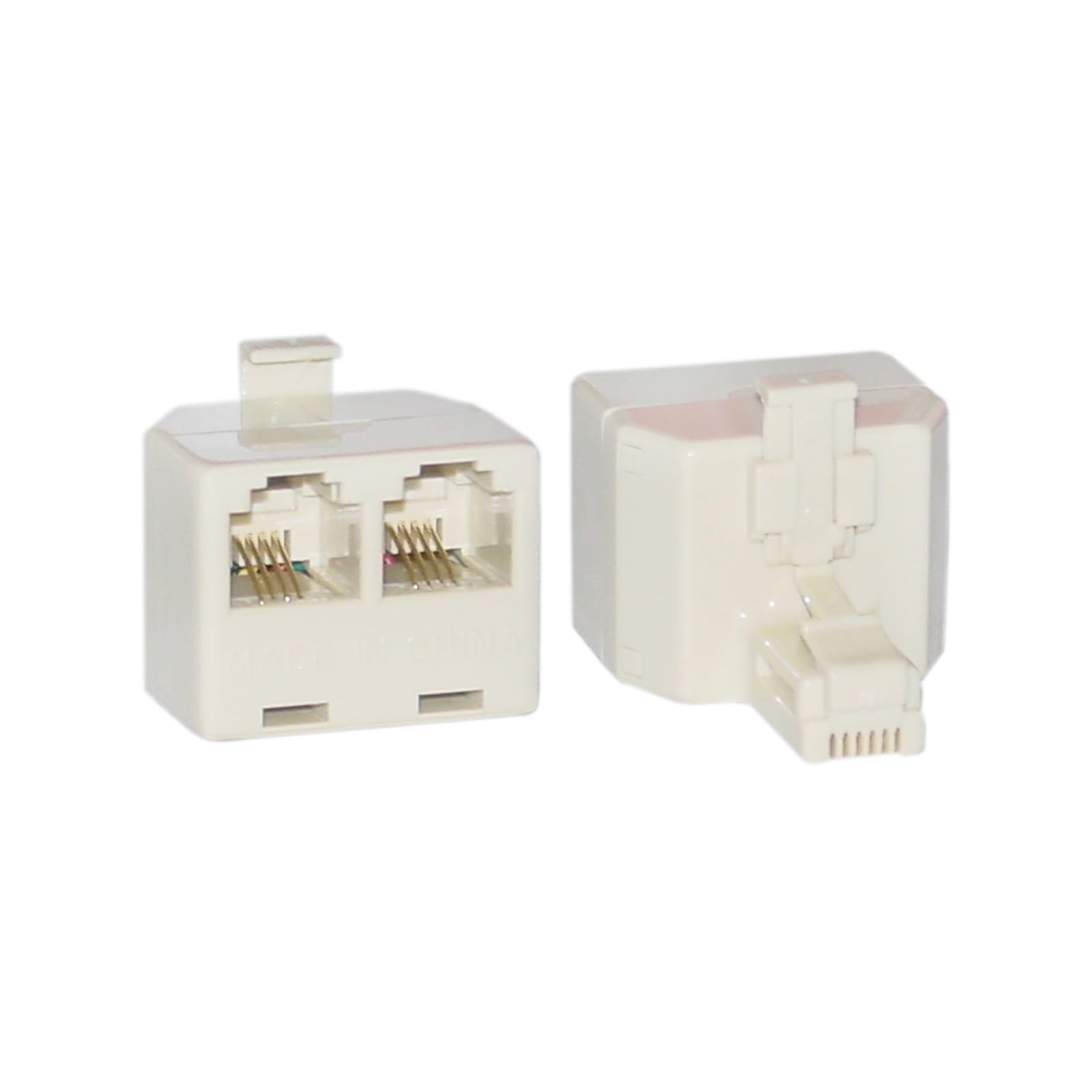 Cablewholesale Phone Splitter (Straight), Rj11 6P4C Male To 2 Rj11 6P4C Female