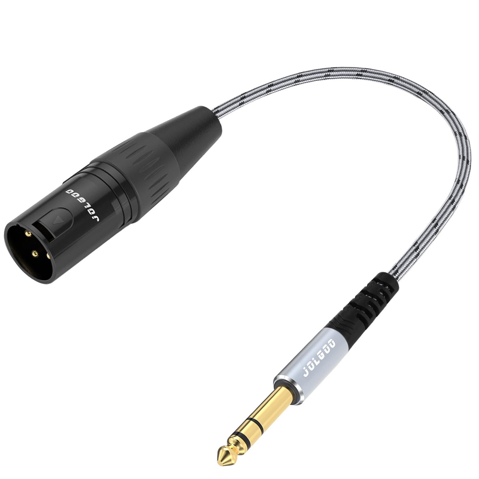 Jolgoo 1/4 Inch Trs To Xlr Male Adapter Cable, Balanced 6.35Mm Trs Plug To 3 Pin Xlr Male, Quarter Inch Trs Male To Xlr Male Mic