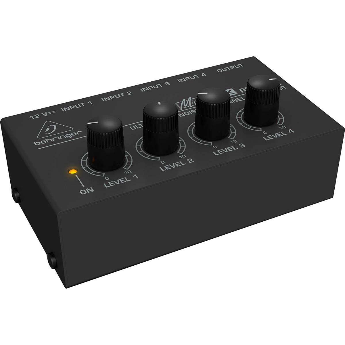 Behringer Micromix Mx400 Ultra Low Noise 4 Channel Line Mixer, 4.7 Kohms Input Impedance, Output Impedance 80 Ohms