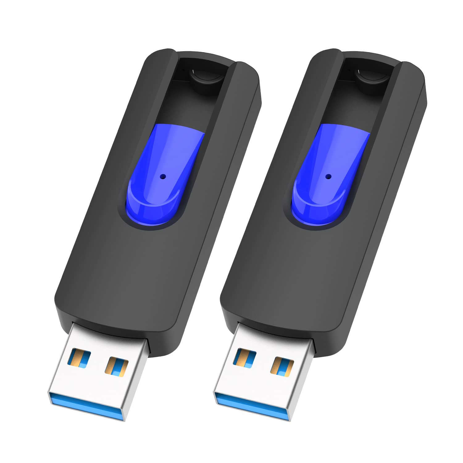 Juanwe Usb Flash Drives 128Gb 2 Pack 3.0 Flash Drive High Speed Thumb Drive Retractable Slide Memory Sticks For Computers Zip Dr