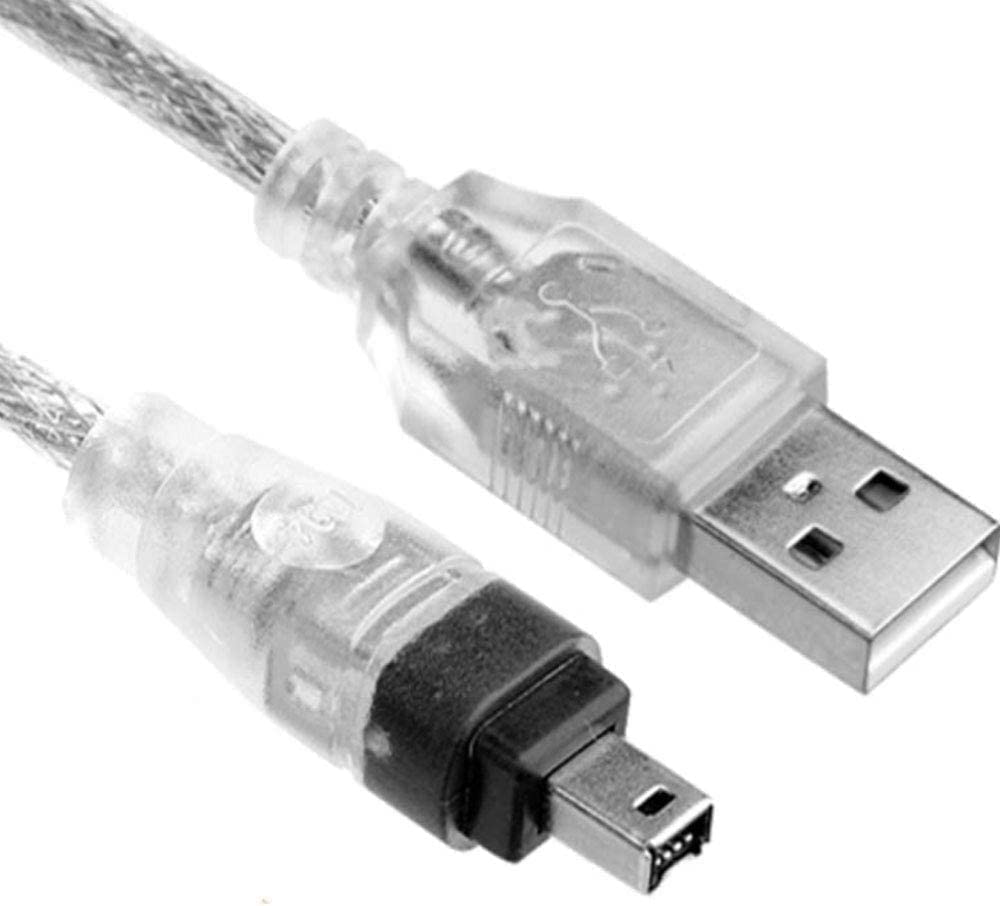 Defomery Usb 2.0 Male To Firewire Ieee 1394 4 Pin Male Ilink Adapter Cord Cable For Sony Dcr Trv75E Dv