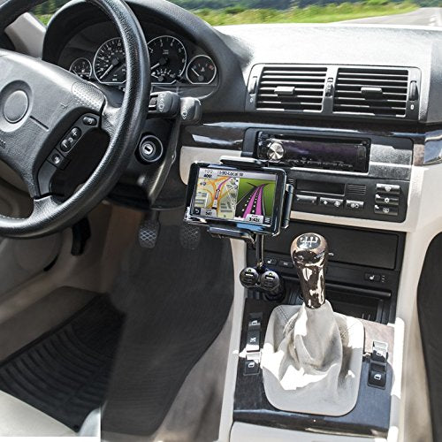 Bracketron Tekgrip 12V Power Dock Mount Phone Holder Two Charging Ports Hands Free Iphone X 8 Plus 7 Se 6S 6 Samsung Galaxy S9 S