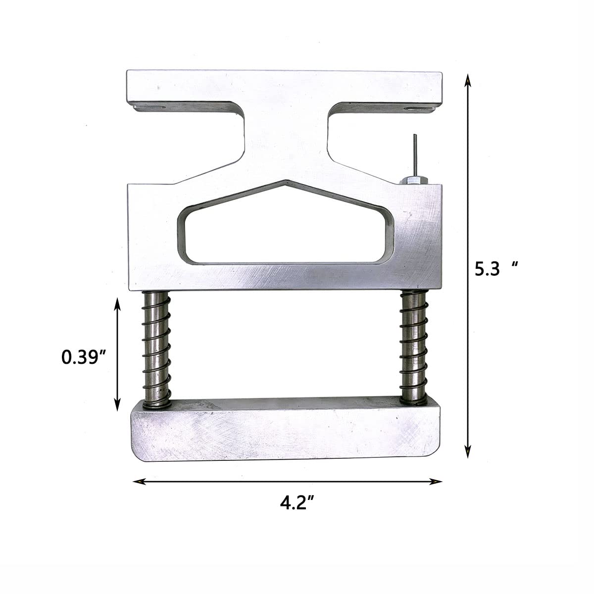 Jiayouy Spring Loaded Piano Center Pins Removal/Extracting Tool Piano Tuning Tool Silver   5.3''X 4.2''