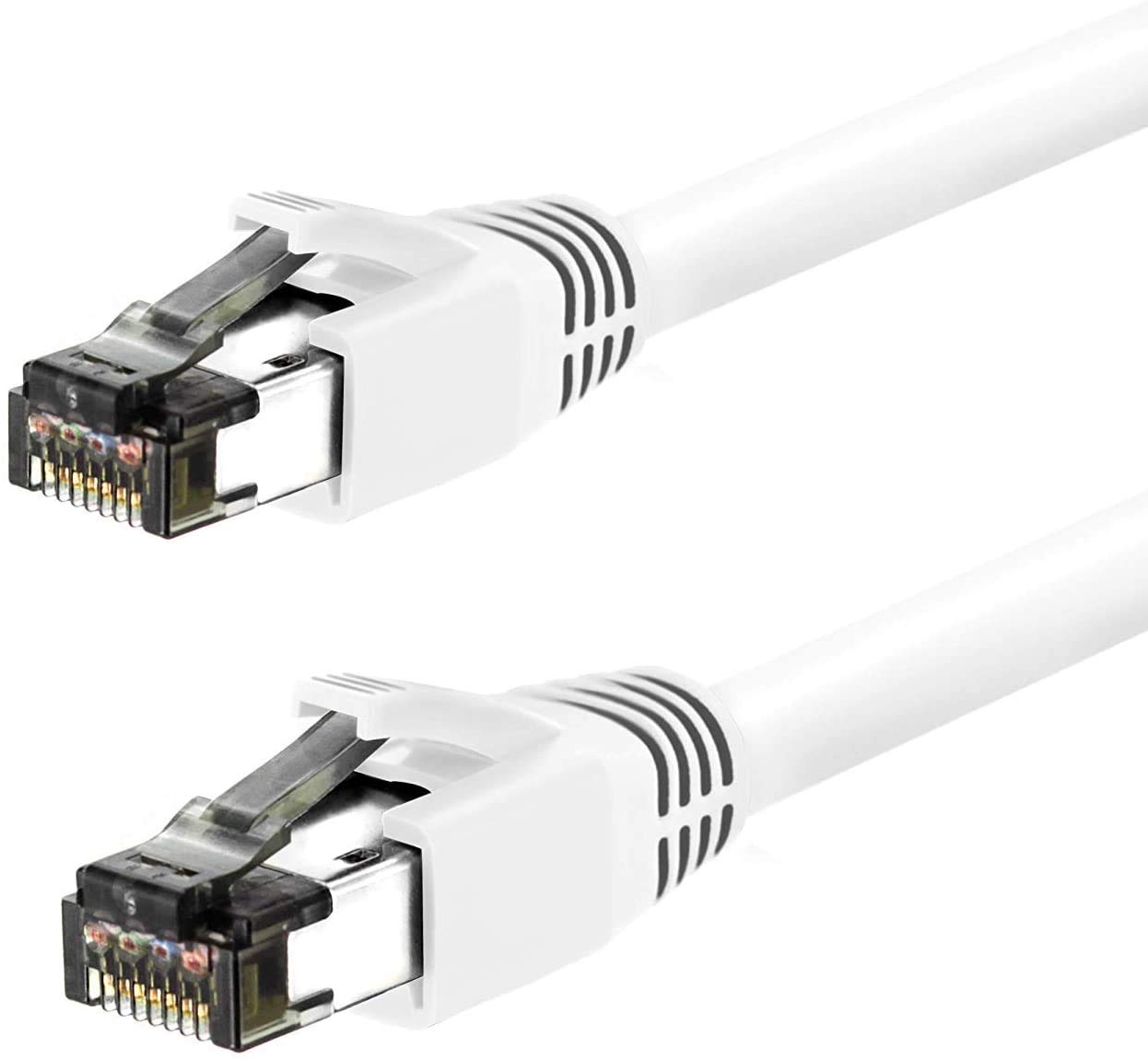 Nippon Labs Cat8 Rj45 10Ft Ethernet Patch Internet Network Lan Cable, Indoor/Outdoor, 24Awg Shielded Latest 40Gbps 2000Mhz, Weat