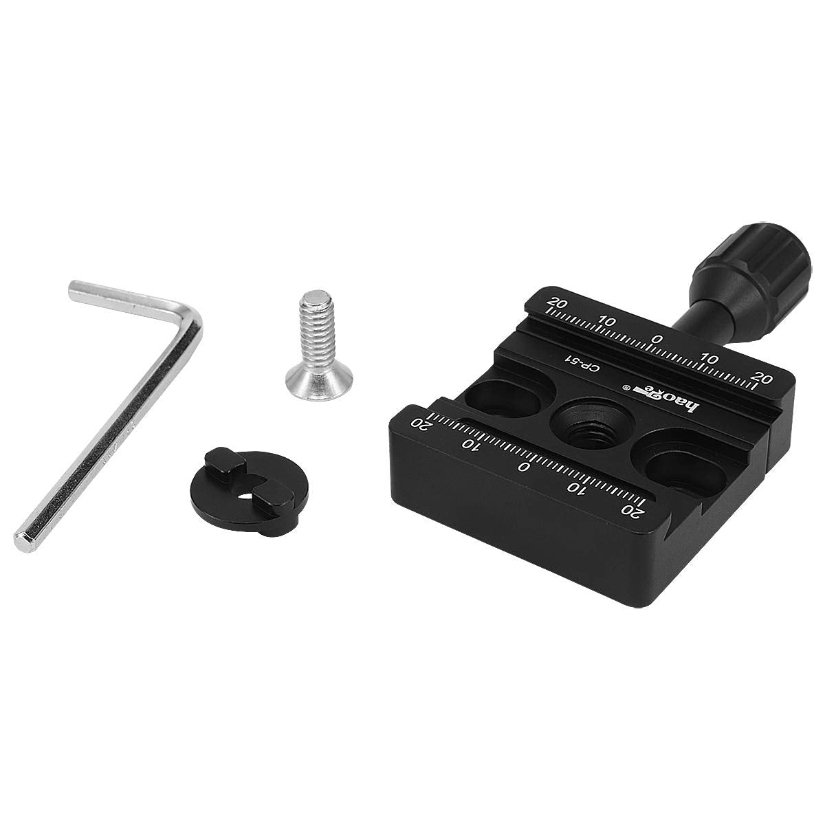 Haoge Combo Boss Adapter Convertor With Cp 51 50Mm Arca Swiss Compatible Quick Release Clamp For Manfrotto Tripod Ball Head Clamp Replacement