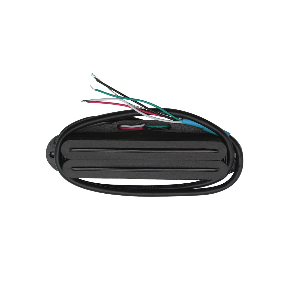 Fleor Alnico 5 Hot Dual Rail Humbucker Single Coil Sized Pickup 9 10K Humbucker Pickup, Full Black