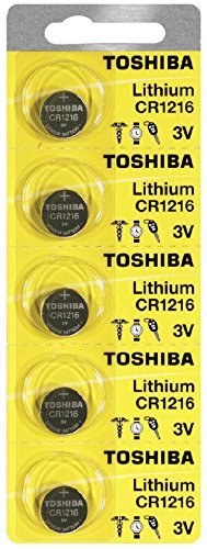 Toshiba CR1216 3 Volt Lithium Coin Battery (5 Batteries)