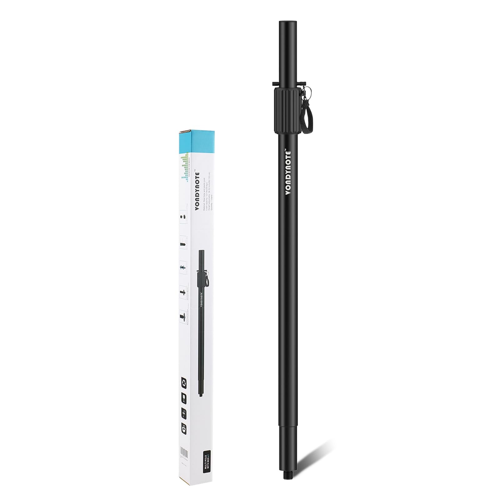 Vondynote Multi Speaker Pole For Subwoofer With Height Adjustment Fits M20 Threaded Mount And 35Mm Mount