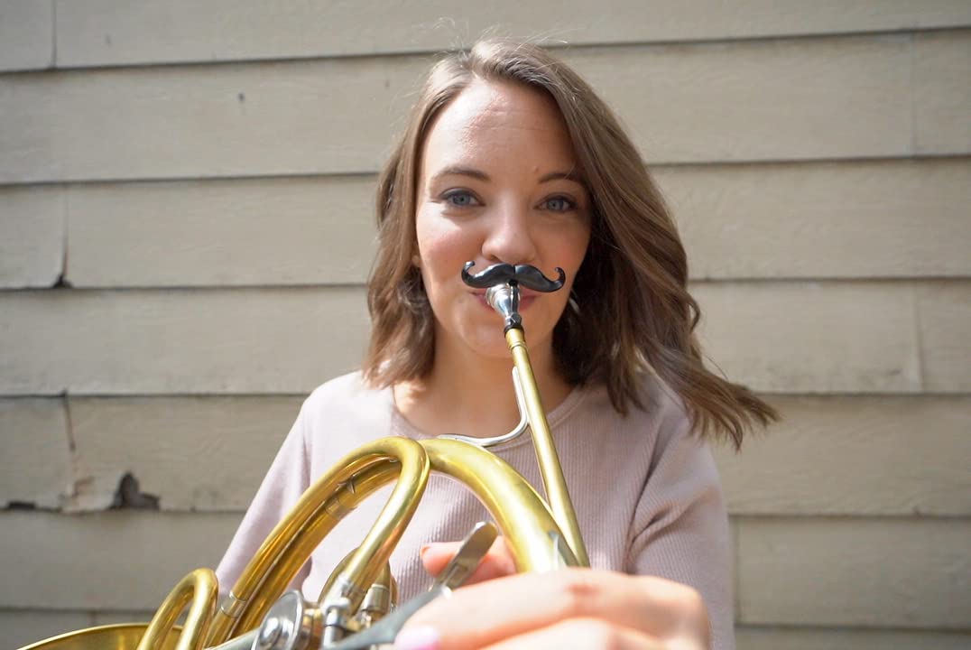 Brasstache - The Original Clip-On Mustache For French Horn Mouthpiece (French Horn)