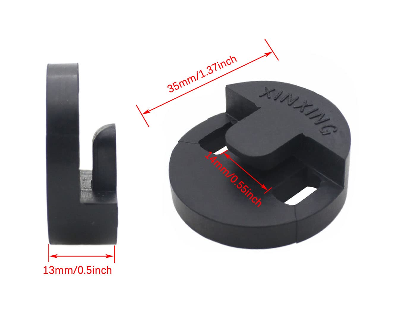 Tuoren 4Pack Rubber Cello Practice Mute Round Tourte Style Mute For Cello Practice Silencer, Black