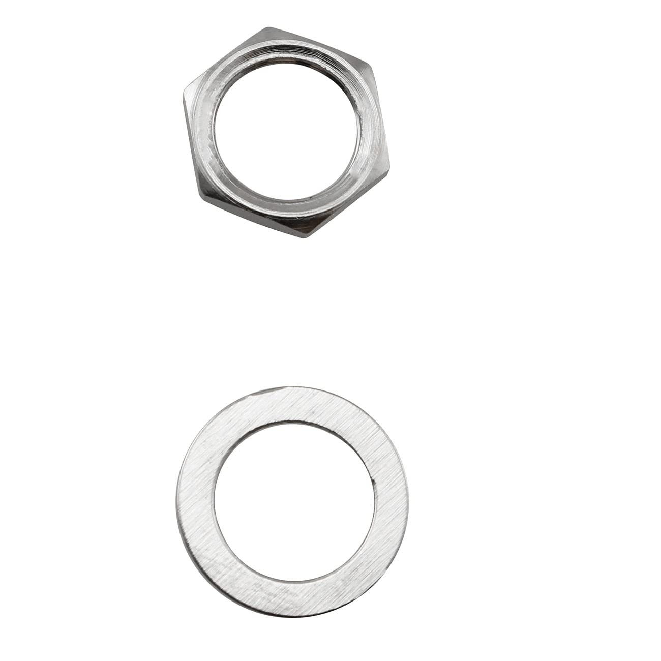 Lq Industrial Jack Socket Nut With Washer 5Sets Silver Electric Guitar Hex Nuts And Washers Guitar Bass Jack Replacement Parts