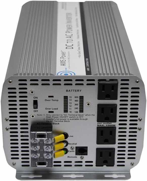 Aims Power 10000W Max Continuous Power Dc To Ac Power Inverter, Modified Sine