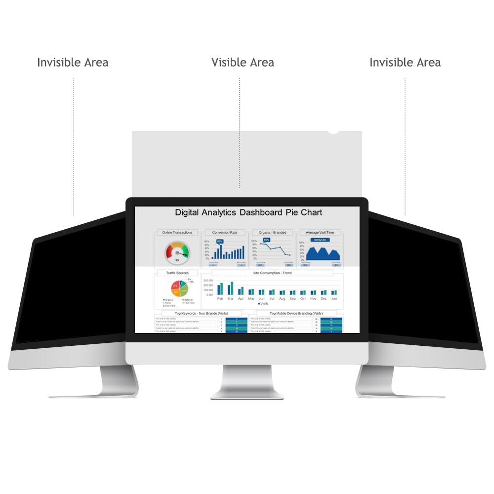 Welinc 21 Inch (Measured Diagonally) 16:10 Wide  Monitor Privacy Screen Filter   Width 17.8 Inch (452 Mm), Height 11.14 Inch (283 Mm) Except Edges   Please Check The Dimensions Of The Screen!