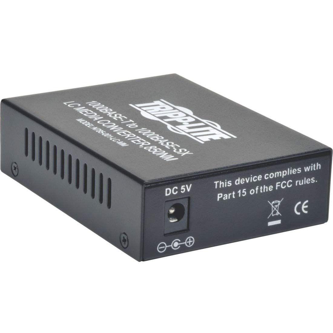 Tripp Lite Network Copper RJ45 Ethernet to Fiber LC Duplex Multimode Extender Converter, 850nm Wavelength, Gigabit 10/100/1000 U