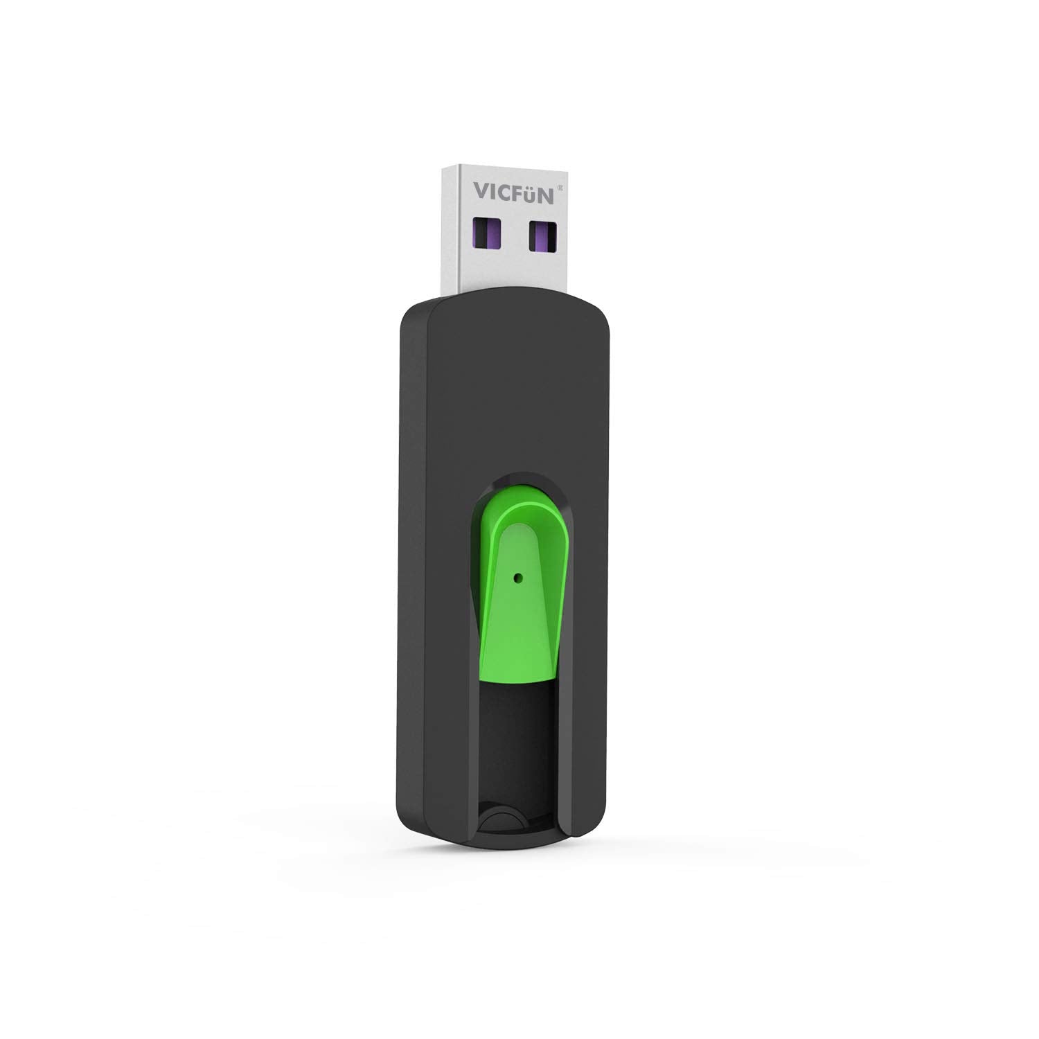 Vicfun 2 Pack 64Gb Usb Flash Drives Usb 3.0 Flash Drive Slide Retractable Usb Memory Stick 64G Data Storage,Green/Pink