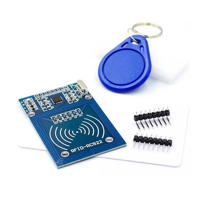 Wwzmdib 2Pcs Rfid Reader Writer Starter Kit For Arduino Raspberry Pi(Rc522 Sensor Module + S50 Blank Card + Key Ring + Jumper Wi