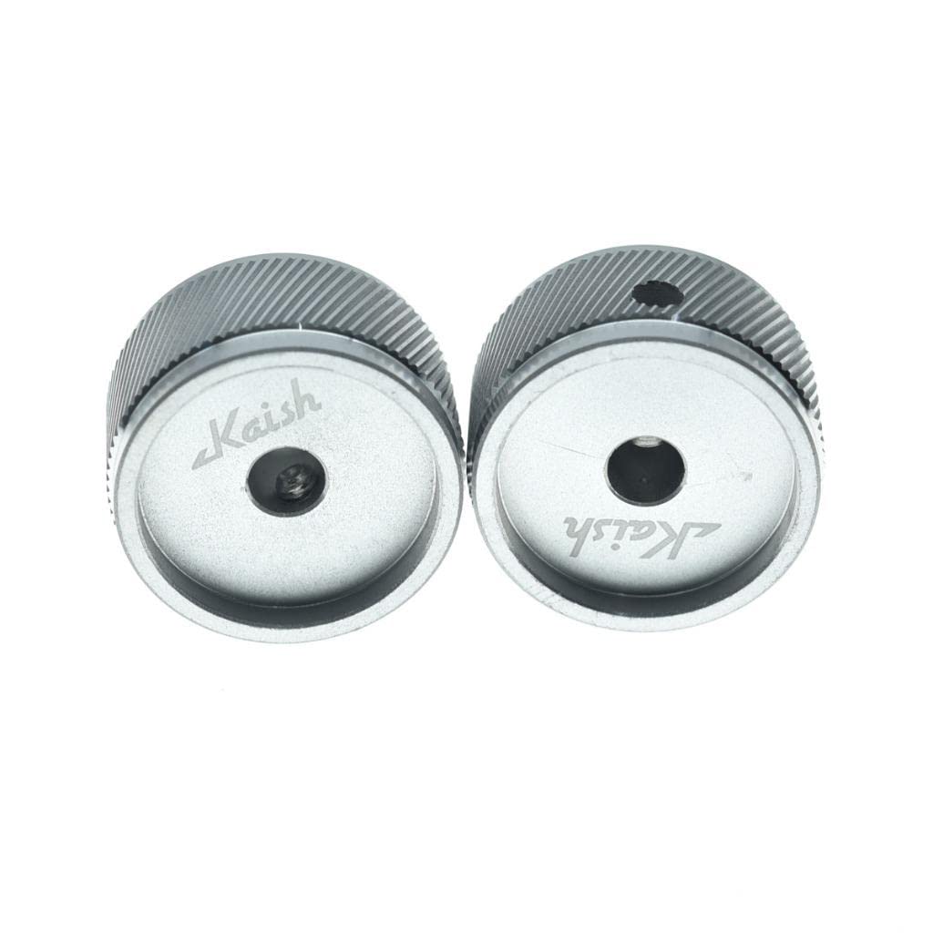 Kaish 2Pcs 1-3/16(30Mm) Diam. Aluminium Potentiometer Knobs 1/4 Universal Metal Pot Control Knobs W/Indicator & Set Screw For Am