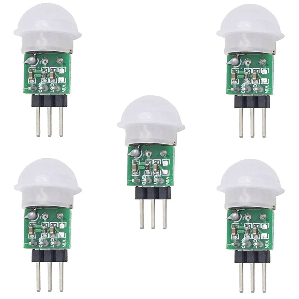 Stemedu Hc Sr312 Am312 Mini Pir Human Body Motion Sensor Module Pyroelectric Infrared Ir Distance Detector For Arduino (Pack Of 5)