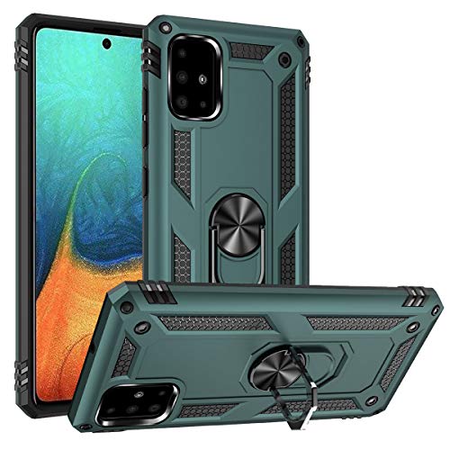 A51 5G Case,Addit Samsung Galaxy A51 5G Case [ Military Grade ] Shock Absorption Bumper Cover Anti Scratch Case With Ring Car Mo
