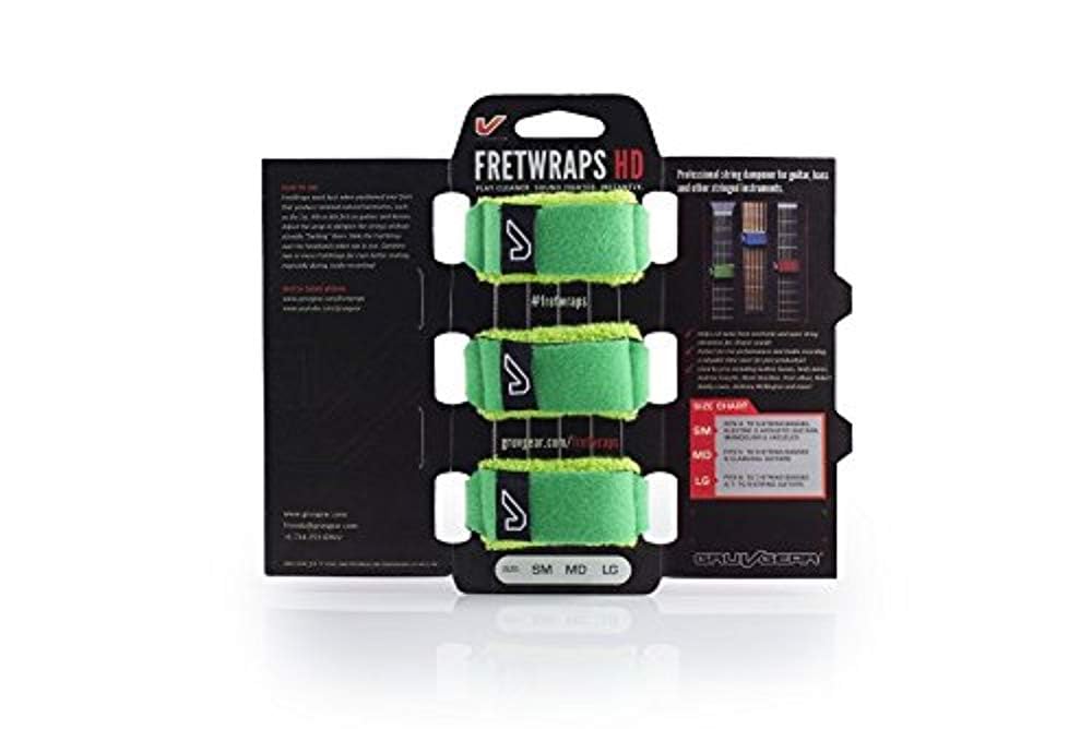 Gruv Gear Fretwraps Hd 3 Pack ''Leaf'' Guitar String Muters, Green, Small