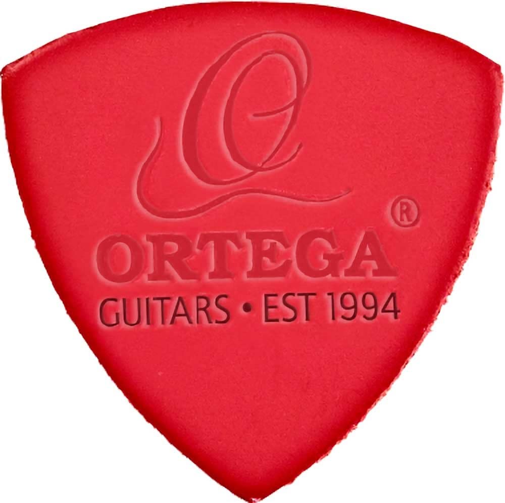 Ortega Guitars UkepickAss Real Leather Picks, Assorted Pack Of 3  Black/White/Red