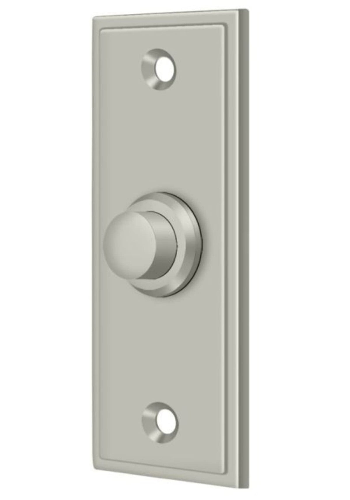 Deltana Bbs333U15 Bell Button, Rectangular Contemporary, Satin Nickel Finish