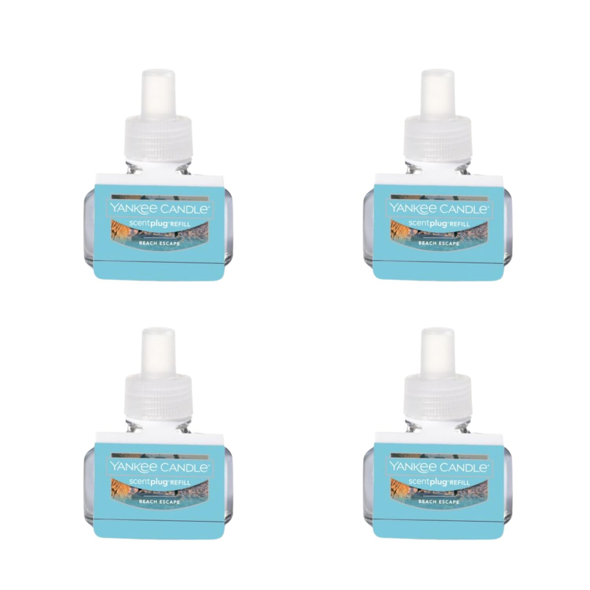 Yankee Candle Beach Escape Electric Home Fragrance Scent Plug Refill (Pack Of 4)