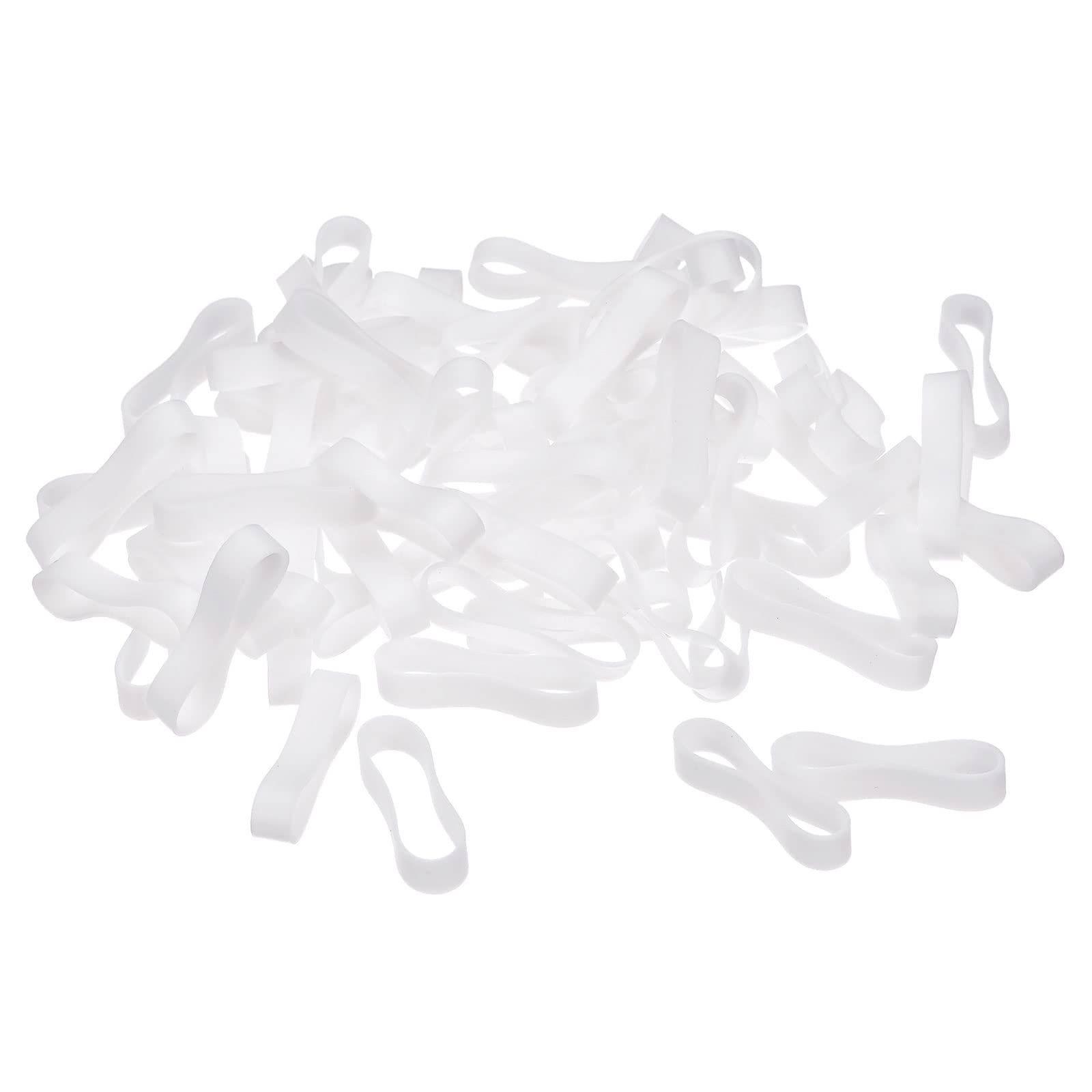 Meccanixity Silicone Rubber Bands Rings 100Pcs Non Slip 20Mm Dia 0.7Mm Thick 5Mm Width For Wire Cord Cable Wrapping, Bundle