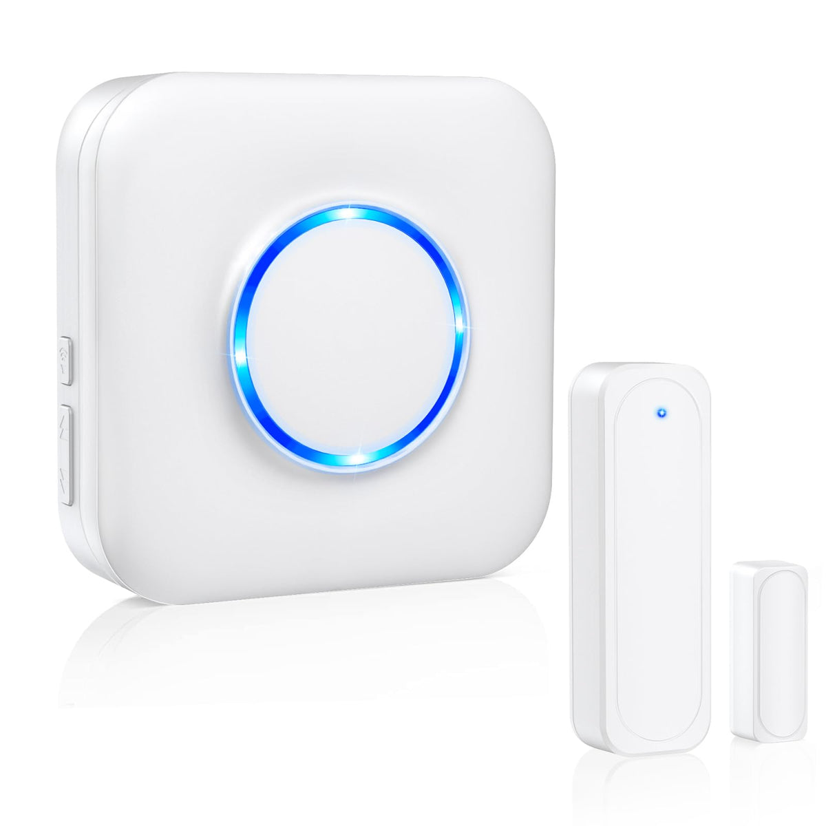Door Chime, Satisure Wireless Door Open Contact Sensor Alarm Chime With 600 Ft Range 58 Chimes 5 Volume Levels Led Indicators, D