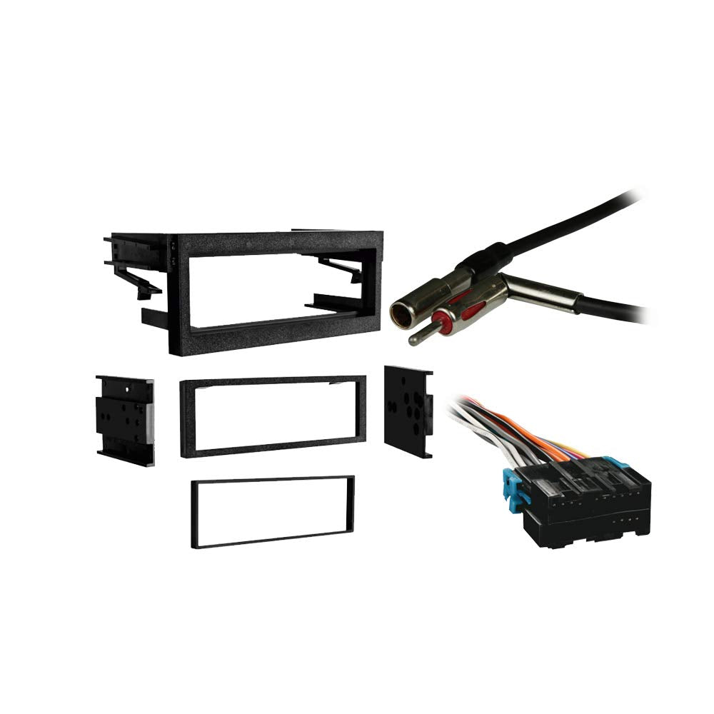 Harmony Audio Compatible With Chevy Tahoe 1995 1996 1997 1998 1999 2000 2001 2002 Single Din Stereo Harness Radio Install Dash Kit Package