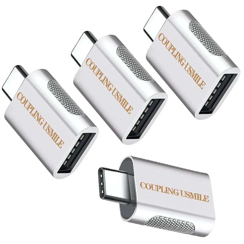 Coupling Usmile Usb C To Usb Adapter [4 Pack],Usb C To A Adapter | Type C To Usb|10Gbps High Speed | Usb Otg Convert | Compatibl
