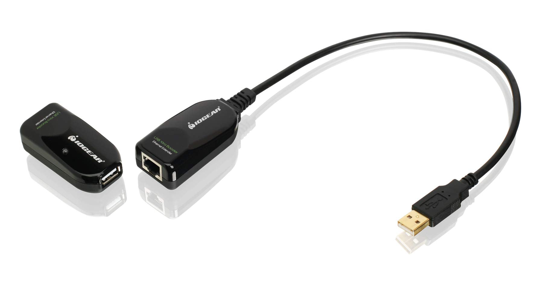 Iogear Usb 2.0 Extender Over Cat5 5E 6 Adapter - Connection Up To 164Ft - Usb Type A (M) To A (F) - Plug N Play - Hard Drives -