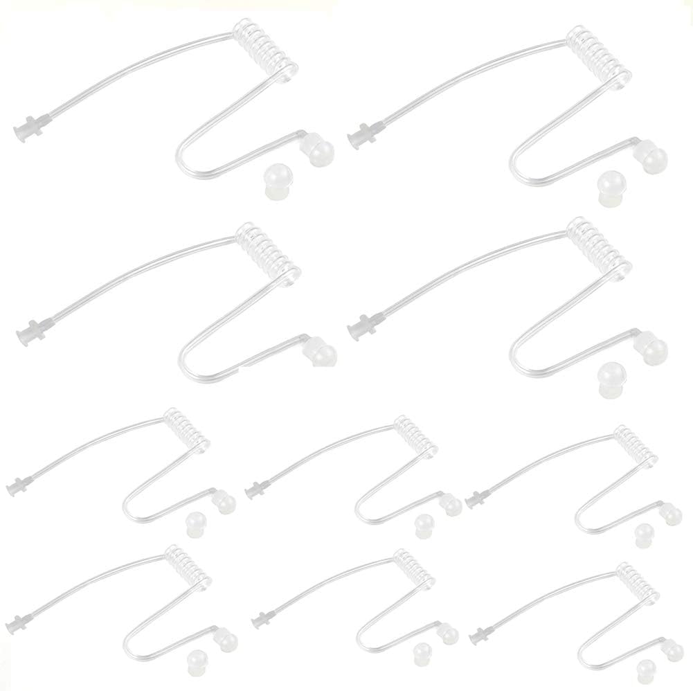 Replacement Acoustic Coil Tube For Motorola Baofeng Kenwood Walkie Talkie Radio Earpieces And Two Way Radios Headset (10 Packs)