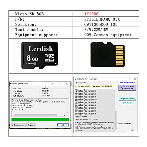 Lerdisk Factory Wholesale Micro Sd Card 8Gb U1 Pack Of 10 In Bulk Microsd With Sd Adapter Produced By Authorized Licencee(8Gb)