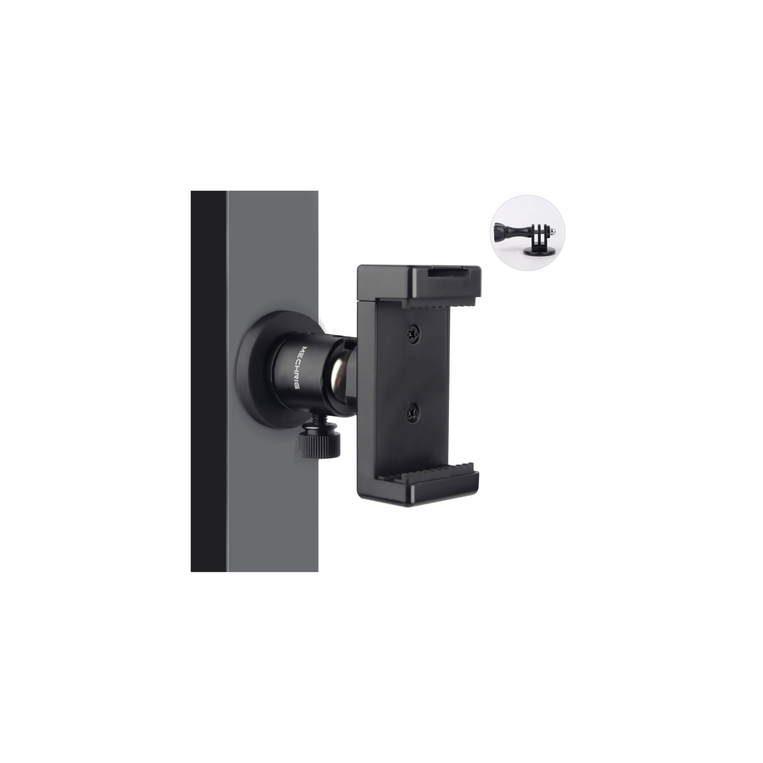 Mechrig Cell Phone Clamp Gym Magnetic Phone Holder All Metal Magnet Base Phone Mount For Gym Equipment, Tractor, Refrigerator, F