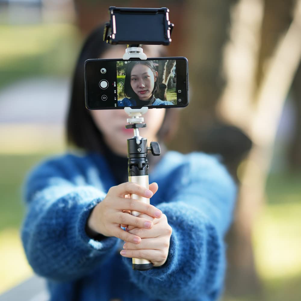 Niceyrig Vlog Selfie Mirror Camera/Phone Tiktok Twitch Youtube Live Cold Shoe Mount 360 Flip Screen Mirror Applicable For Iphone