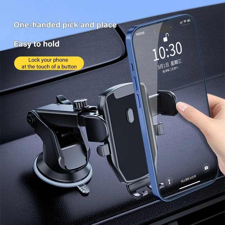 Vorq Car Phone Holder Mount Dashboard Windshield Suction Mount Cell Phone Holder For My Car Strong Grip 360 Degree Rotation Univ