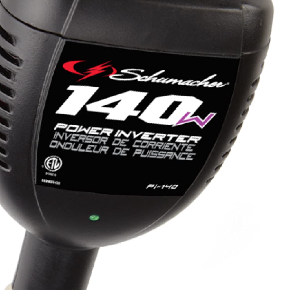 Schumacher    Pi 140 Analog Power Inverter For Cars, 140W With Ac And Usb Power Ports