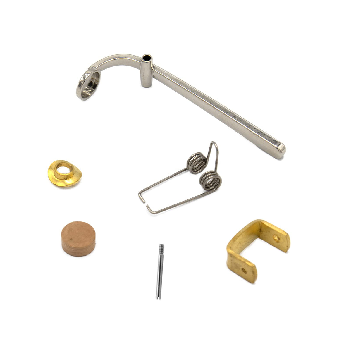 Cheerock Trombone Replacement Wind Instruments Accessories Including Drain Valves Wire Spring Valve Base Shaft With Cork Pad