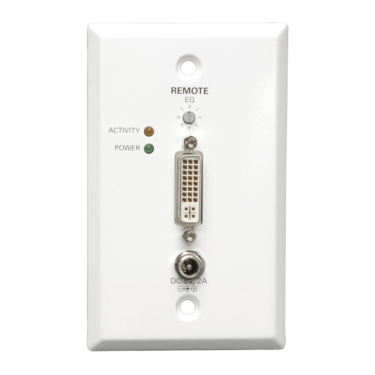 Tripp Lite DVI Over Cat5/6 Extender, Extended-Range Video Wallplate Receiver, 1920 x 1080 @ 60 Hz, Up to 200 ft, RJ45 Keystone J