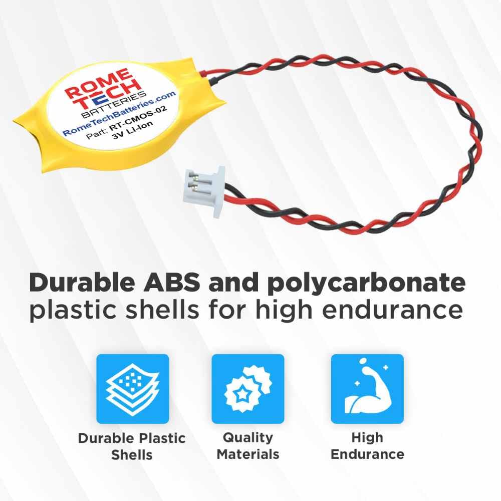 Rome Tech Cmos Battery For Amd Qbip 1505A Embedded Compact Board/Amd Qbip 2718A Embedded Compact Board   Laptop Backup For Dell