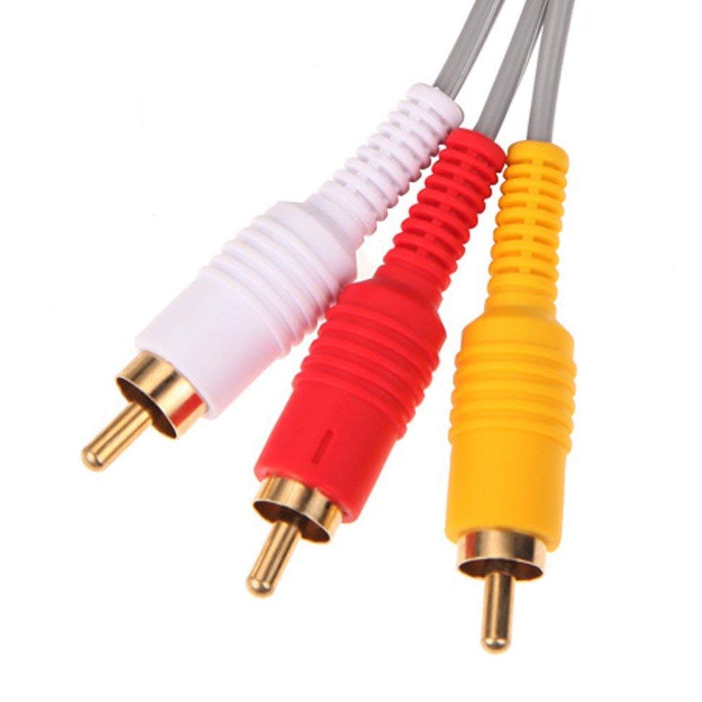 Wicareyo 1.8M Audio Video Av Rca Video Composite Cable Cord For Wii Console